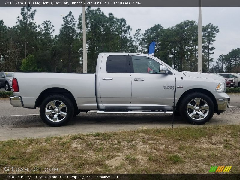 Bright Silver Metallic / Black/Diesel Gray 2015 Ram 1500 Big Horn Quad Cab