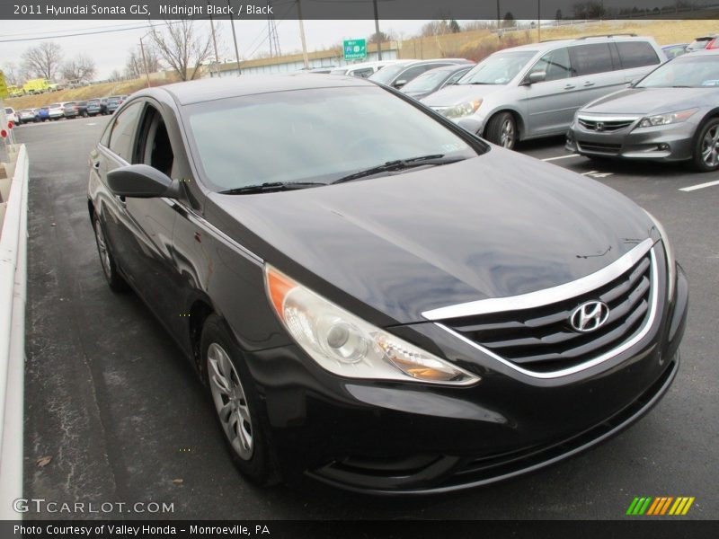 Midnight Black / Black 2011 Hyundai Sonata GLS