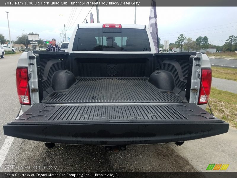 Bright Silver Metallic / Black/Diesel Gray 2015 Ram 1500 Big Horn Quad Cab