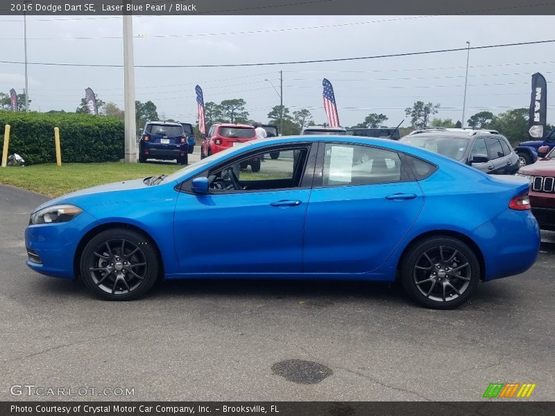 Laser Blue Pearl / Black 2016 Dodge Dart SE
