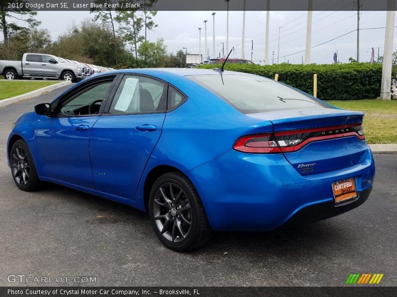 Laser Blue Pearl / Black 2016 Dodge Dart SE