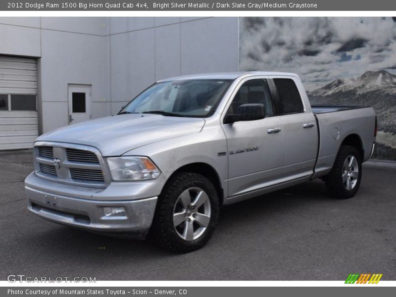 Bright Silver Metallic / Dark Slate Gray/Medium Graystone 2012 Dodge Ram 1500 Big Horn Quad Cab 4x4