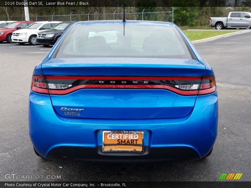 Laser Blue Pearl / Black 2016 Dodge Dart SE