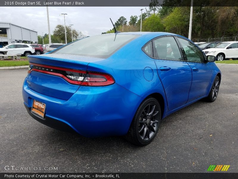 Laser Blue Pearl / Black 2016 Dodge Dart SE