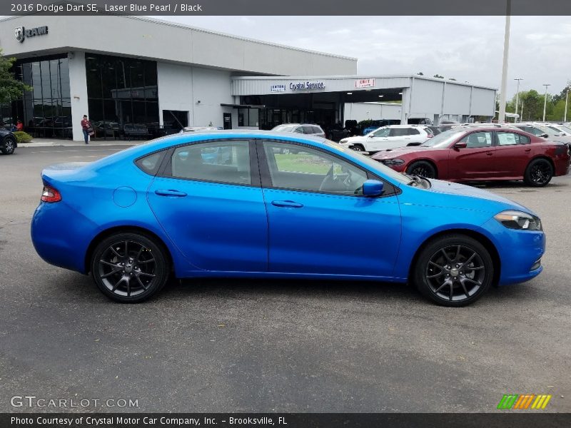 Laser Blue Pearl / Black 2016 Dodge Dart SE