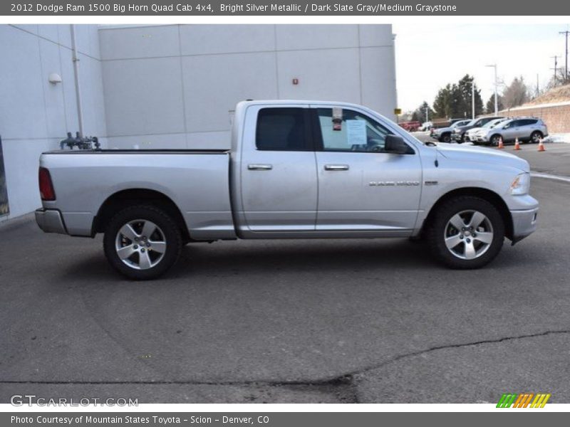 Bright Silver Metallic / Dark Slate Gray/Medium Graystone 2012 Dodge Ram 1500 Big Horn Quad Cab 4x4