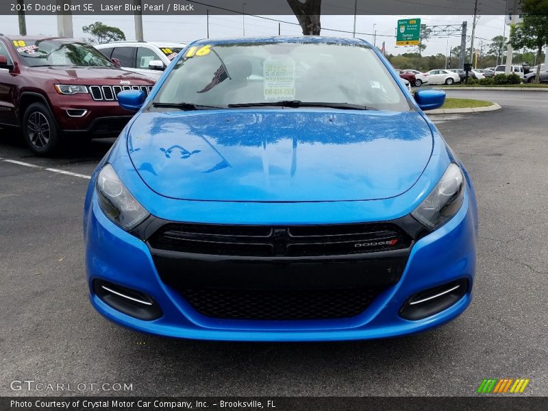 Laser Blue Pearl / Black 2016 Dodge Dart SE