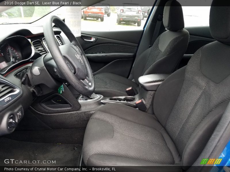 Laser Blue Pearl / Black 2016 Dodge Dart SE