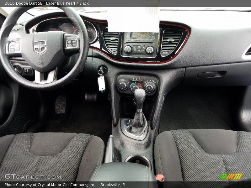 Laser Blue Pearl / Black 2016 Dodge Dart SE