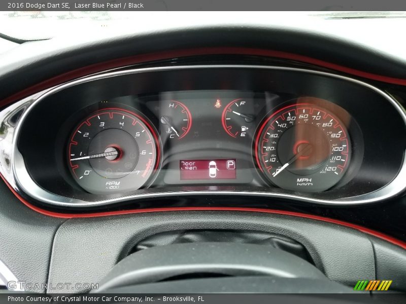 Laser Blue Pearl / Black 2016 Dodge Dart SE