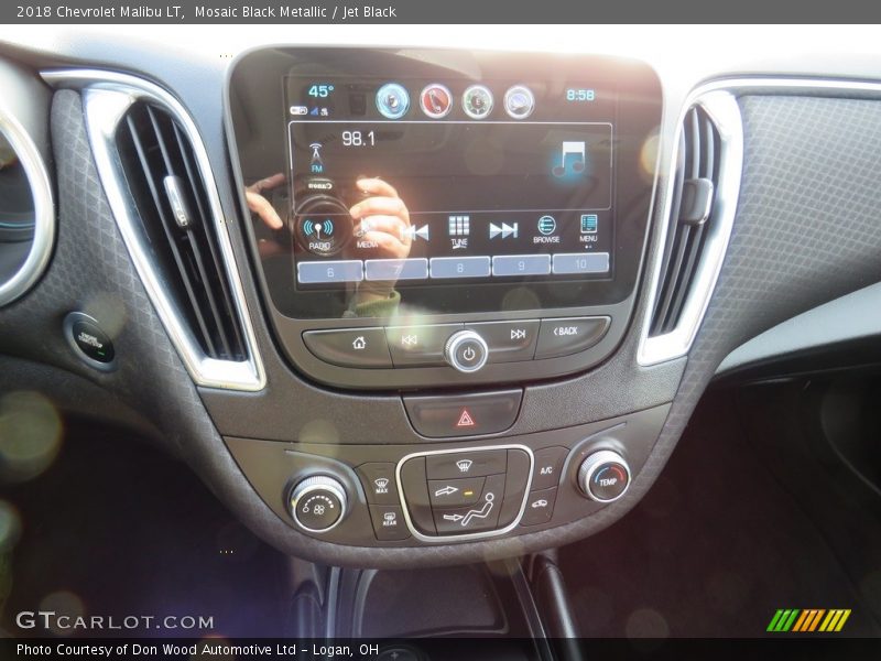 Mosaic Black Metallic / Jet Black 2018 Chevrolet Malibu LT