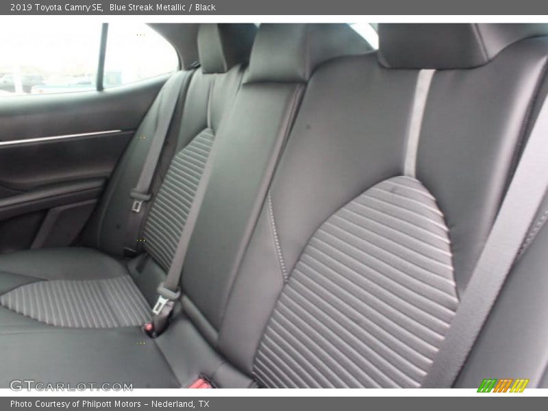 Blue Streak Metallic / Black 2019 Toyota Camry SE