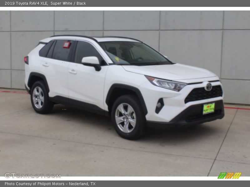 Super White / Black 2019 Toyota RAV4 XLE