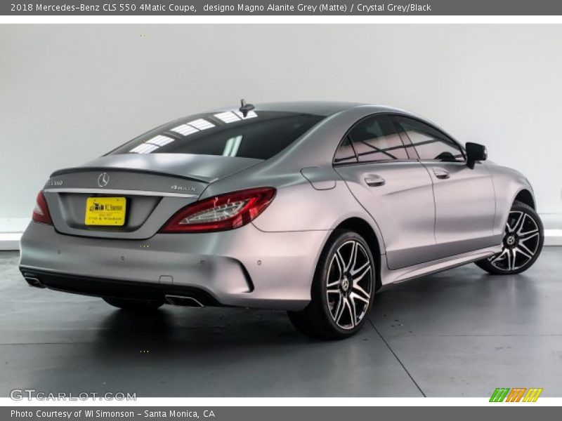 designo Magno Alanite Grey (Matte) / Crystal Grey/Black 2018 Mercedes-Benz CLS 550 4Matic Coupe