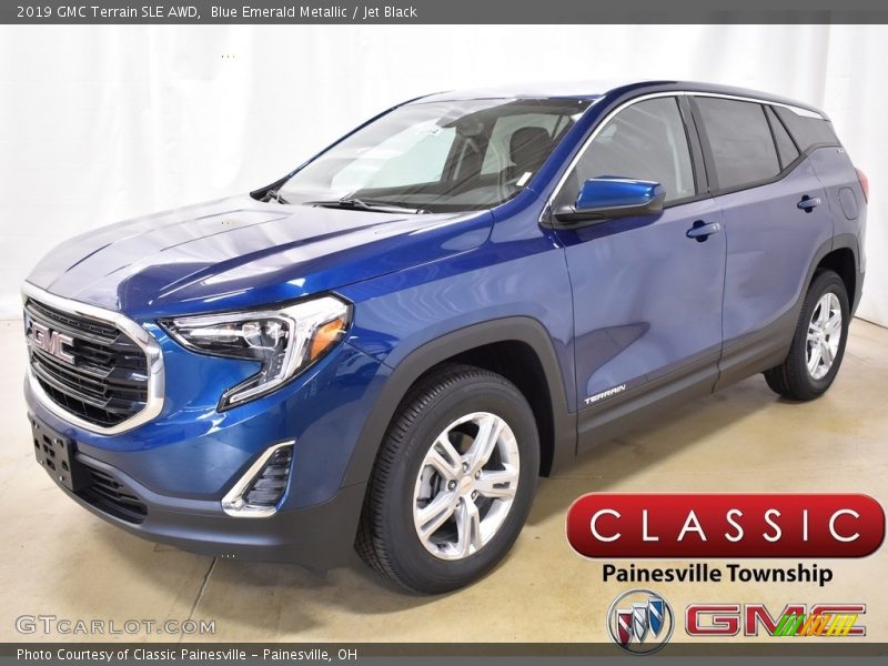 Blue Emerald Metallic / Jet Black 2019 GMC Terrain SLE AWD