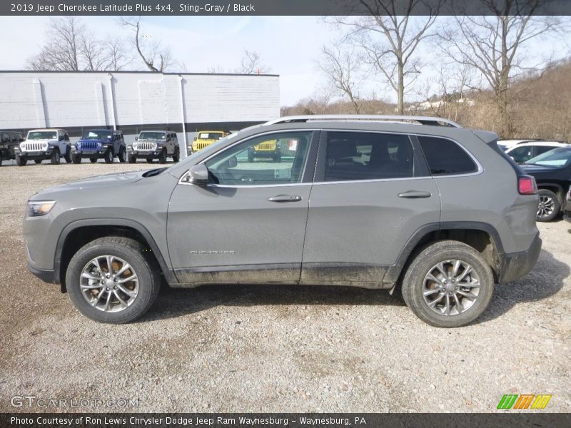 Sting-Gray / Black 2019 Jeep Cherokee Latitude Plus 4x4