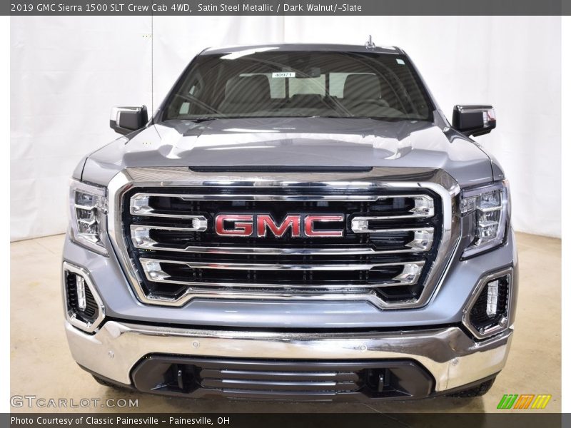 Satin Steel Metallic / Dark Walnut/­Slate 2019 GMC Sierra 1500 SLT Crew Cab 4WD