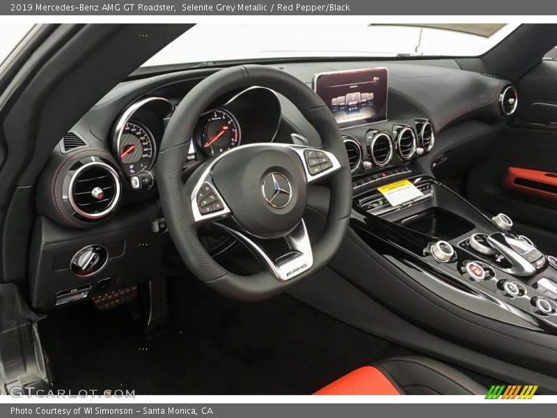 Selenite Grey Metallic / Red Pepper/Black 2019 Mercedes-Benz AMG GT Roadster
