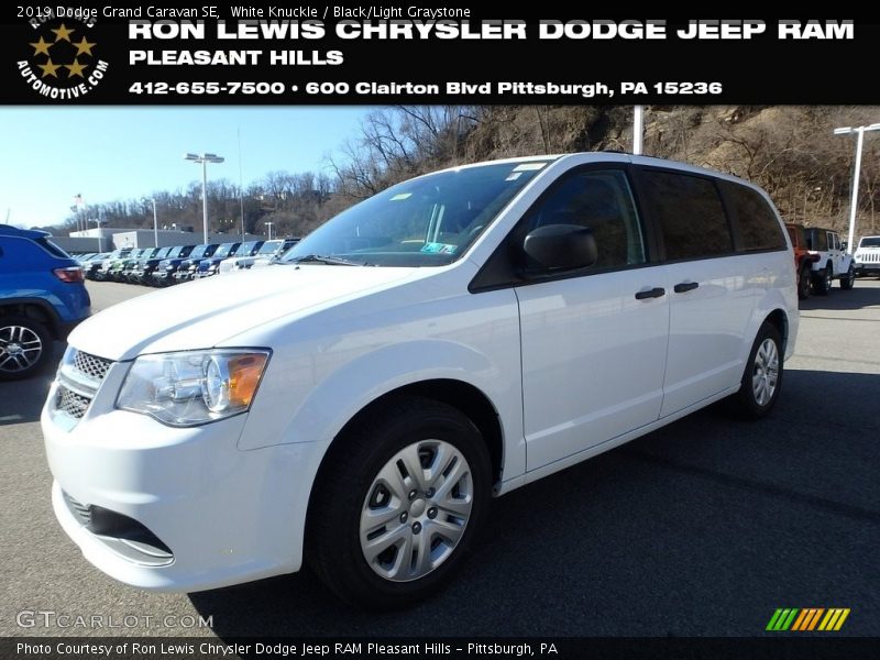 White Knuckle / Black/Light Graystone 2019 Dodge Grand Caravan SE