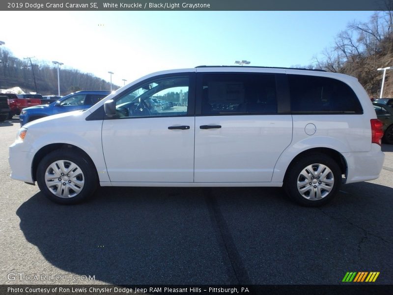 White Knuckle / Black/Light Graystone 2019 Dodge Grand Caravan SE