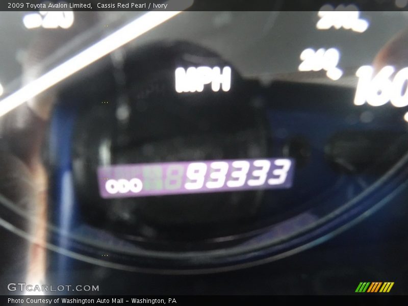 Cassis Red Pearl / Ivory 2009 Toyota Avalon Limited