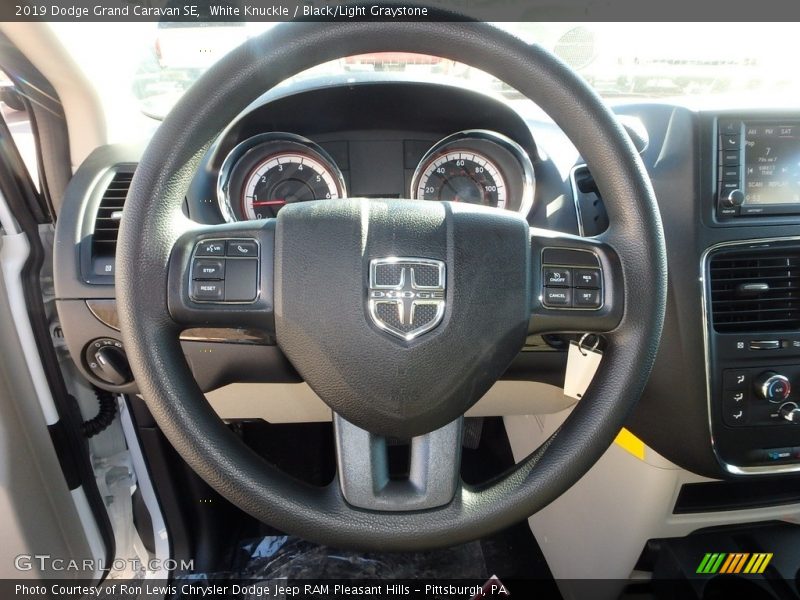White Knuckle / Black/Light Graystone 2019 Dodge Grand Caravan SE