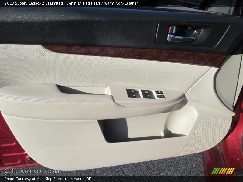 Venetian Red Pearl / Warm Ivory Leather 2013 Subaru Legacy 2.5i Limited