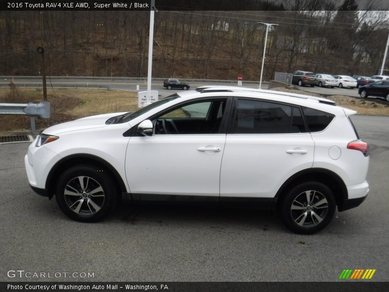 Super White / Black 2016 Toyota RAV4 XLE AWD
