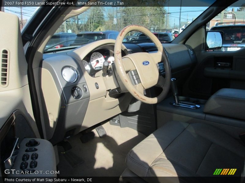 White Sand Tri-Coat / Tan 2007 Ford F150 Lariat SuperCrew 4x4