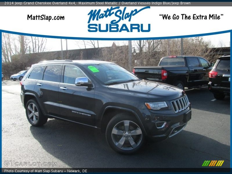 Maximum Steel Metallic / Overland Vesuvio Indigo Blue/Jeep Brown 2014 Jeep Grand Cherokee Overland 4x4
