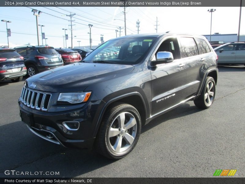 Maximum Steel Metallic / Overland Vesuvio Indigo Blue/Jeep Brown 2014 Jeep Grand Cherokee Overland 4x4