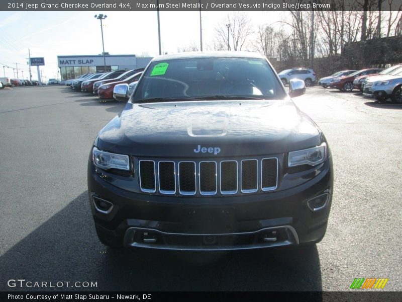 Maximum Steel Metallic / Overland Vesuvio Indigo Blue/Jeep Brown 2014 Jeep Grand Cherokee Overland 4x4