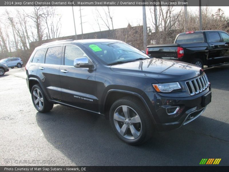 Maximum Steel Metallic / Overland Vesuvio Indigo Blue/Jeep Brown 2014 Jeep Grand Cherokee Overland 4x4