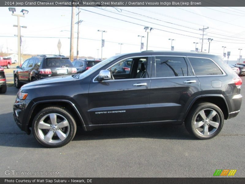 Maximum Steel Metallic / Overland Vesuvio Indigo Blue/Jeep Brown 2014 Jeep Grand Cherokee Overland 4x4