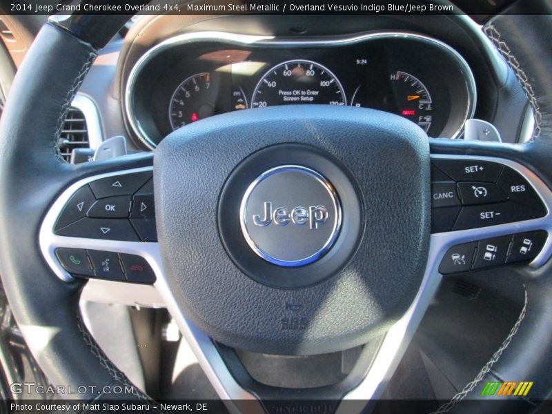 Maximum Steel Metallic / Overland Vesuvio Indigo Blue/Jeep Brown 2014 Jeep Grand Cherokee Overland 4x4