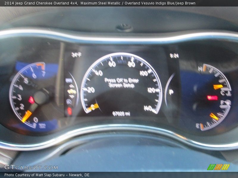 Maximum Steel Metallic / Overland Vesuvio Indigo Blue/Jeep Brown 2014 Jeep Grand Cherokee Overland 4x4