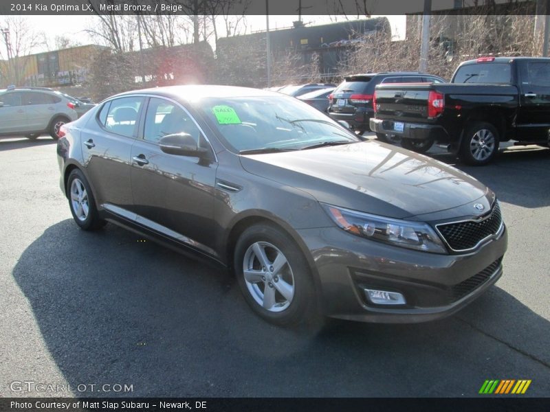 Metal Bronze / Beige 2014 Kia Optima LX