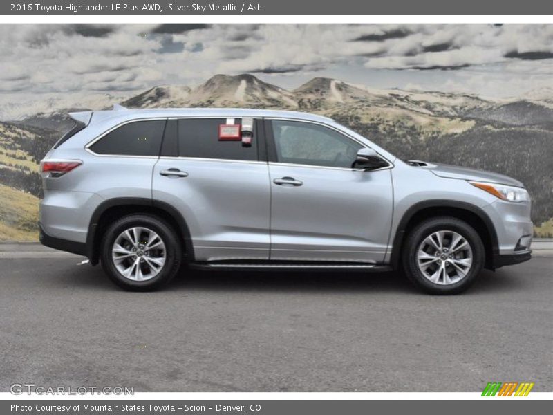 Silver Sky Metallic / Ash 2016 Toyota Highlander LE Plus AWD