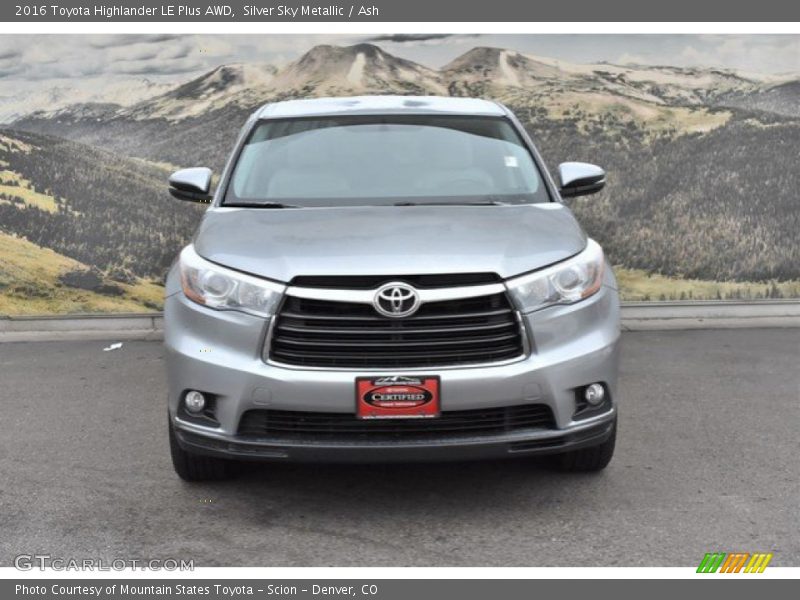 Silver Sky Metallic / Ash 2016 Toyota Highlander LE Plus AWD
