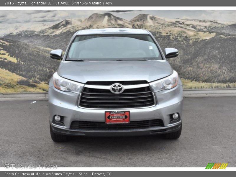 Silver Sky Metallic / Ash 2016 Toyota Highlander LE Plus AWD