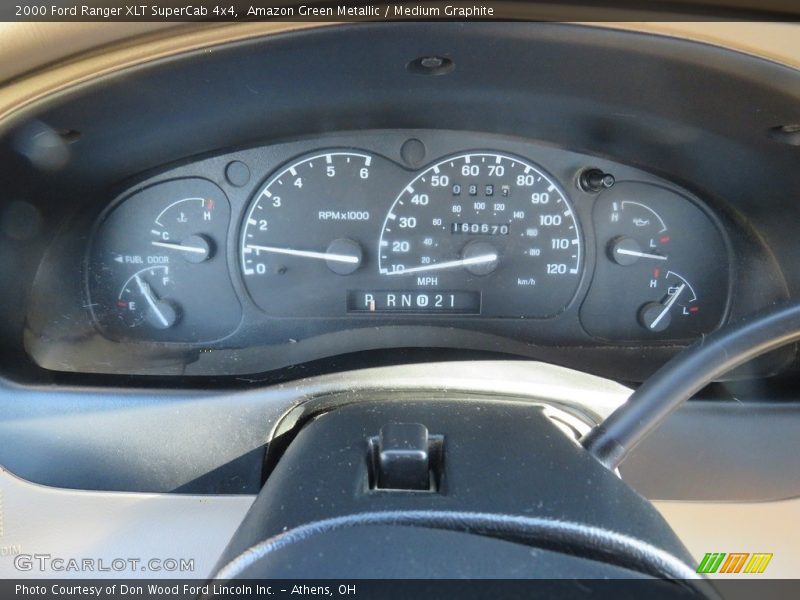 Amazon Green Metallic / Medium Graphite 2000 Ford Ranger XLT SuperCab 4x4