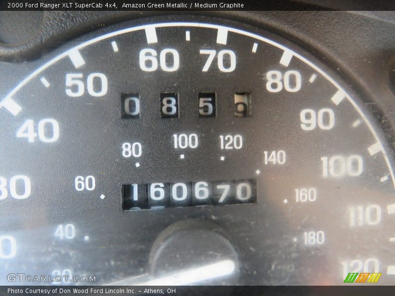 Amazon Green Metallic / Medium Graphite 2000 Ford Ranger XLT SuperCab 4x4