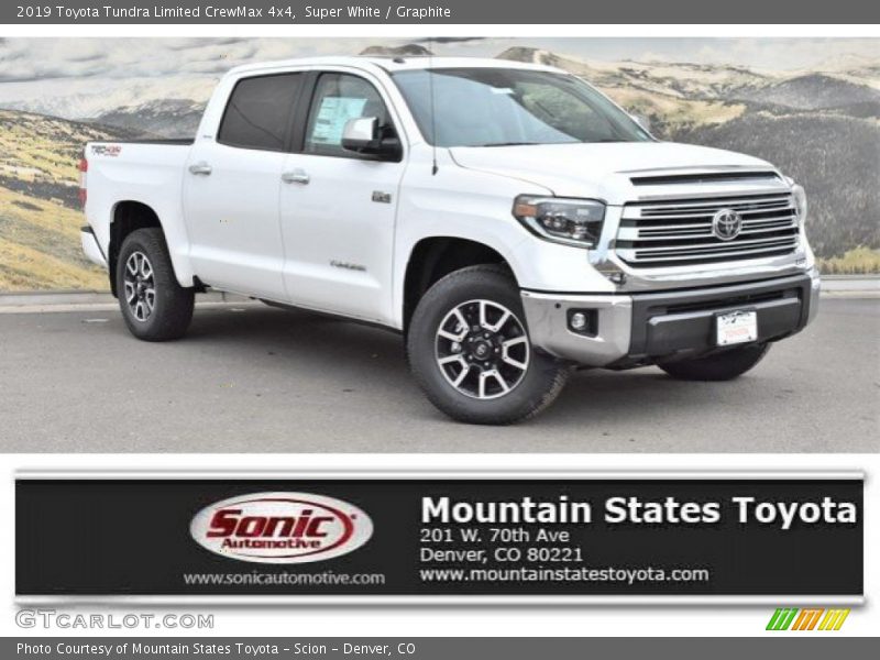 Super White / Graphite 2019 Toyota Tundra Limited CrewMax 4x4