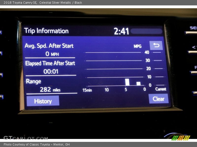 Celestial Silver Metallic / Black 2018 Toyota Camry SE