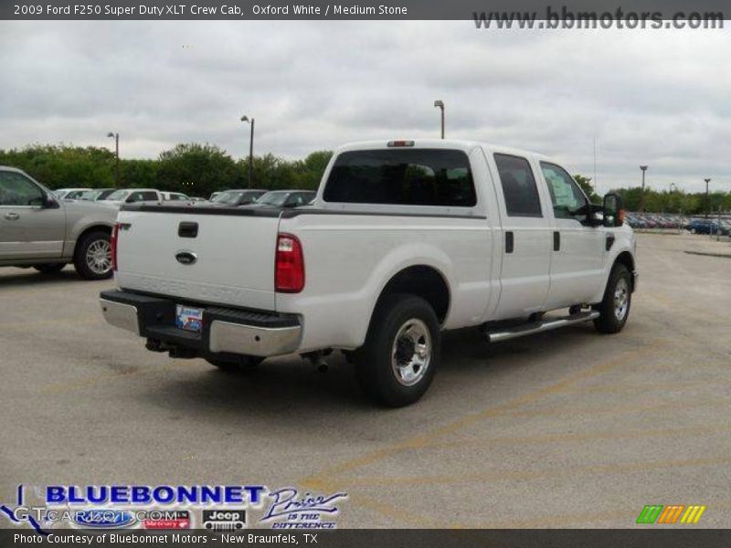 Oxford White / Medium Stone 2009 Ford F250 Super Duty XLT Crew Cab
