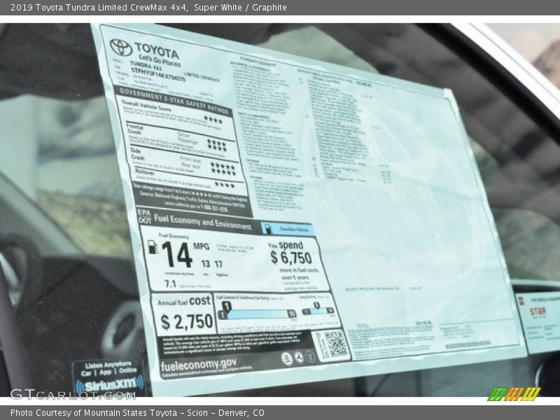 Super White / Graphite 2019 Toyota Tundra Limited CrewMax 4x4