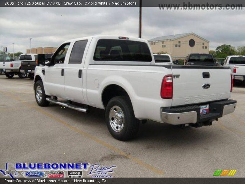 Oxford White / Medium Stone 2009 Ford F250 Super Duty XLT Crew Cab