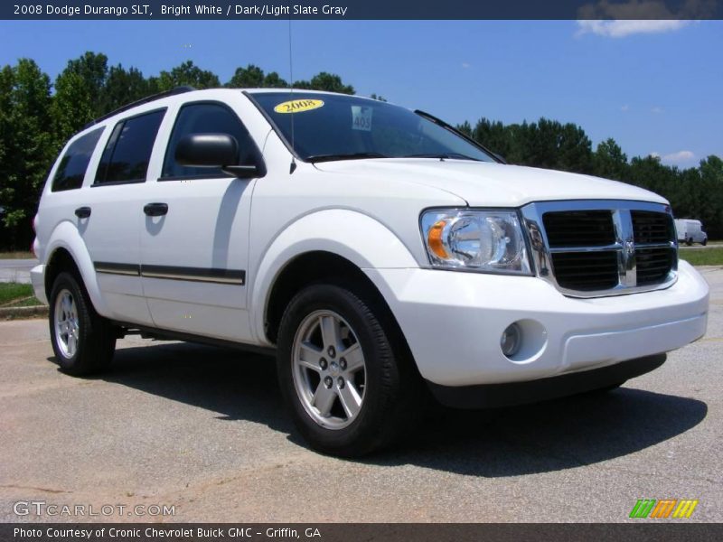 Bright White / Dark/Light Slate Gray 2008 Dodge Durango SLT