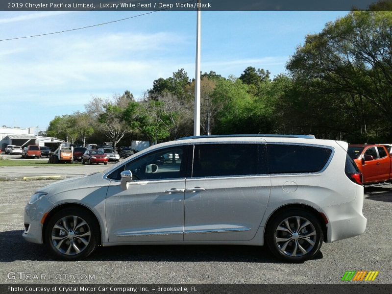 Luxury White Pearl / Deep Mocha/Black 2019 Chrysler Pacifica Limited