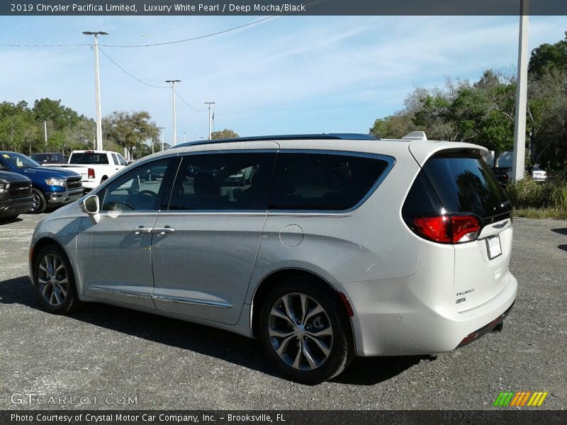 Luxury White Pearl / Deep Mocha/Black 2019 Chrysler Pacifica Limited